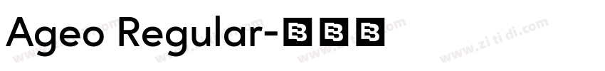 Ageo Regular字体转换